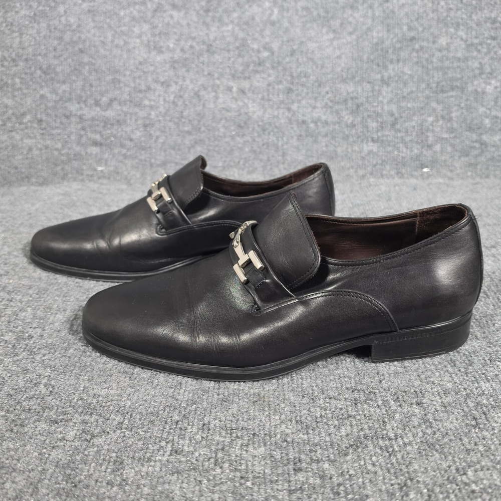 Bruno Magli Mens Black Leather Bit Loafers Made n Italy Dress Shoes Size 10-10.5